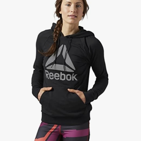 Reebok Black Wor Big Stacked Logo Over The‎ Head XL - Picture 6 of 6